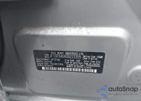 2016 Subaru Impreza 2.0I из США, поврежденный, VIN JF1GPAA64G8223355